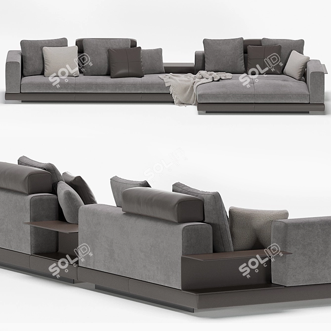 Modular Minotti Connery Sofa: Stylish and Versatile 3D model image 4