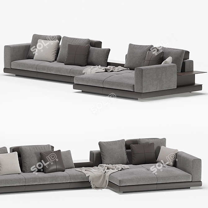Modular Minotti Connery Sofa: Stylish and Versatile 3D model image 5