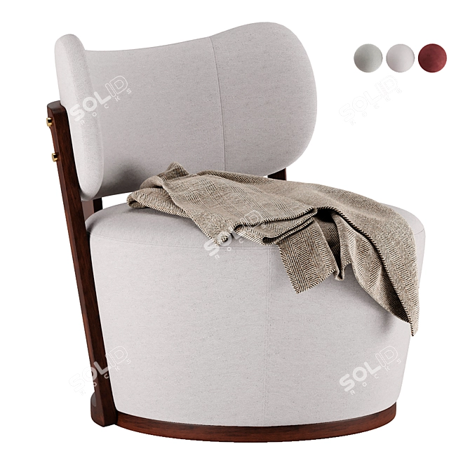 Adriana Hoyos Rumba Swivel Chair 3D model image 1