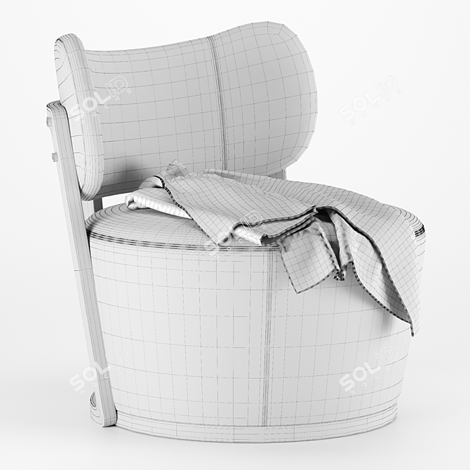 Adriana Hoyos Rumba Swivel Chair 3D model image 7