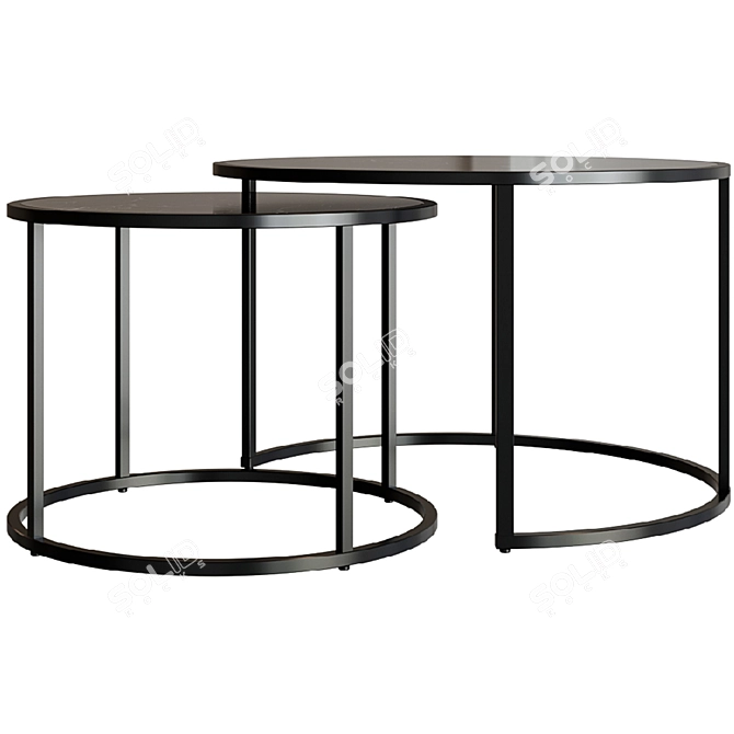 Elegant Strunk Coffee Table 3D model image 2