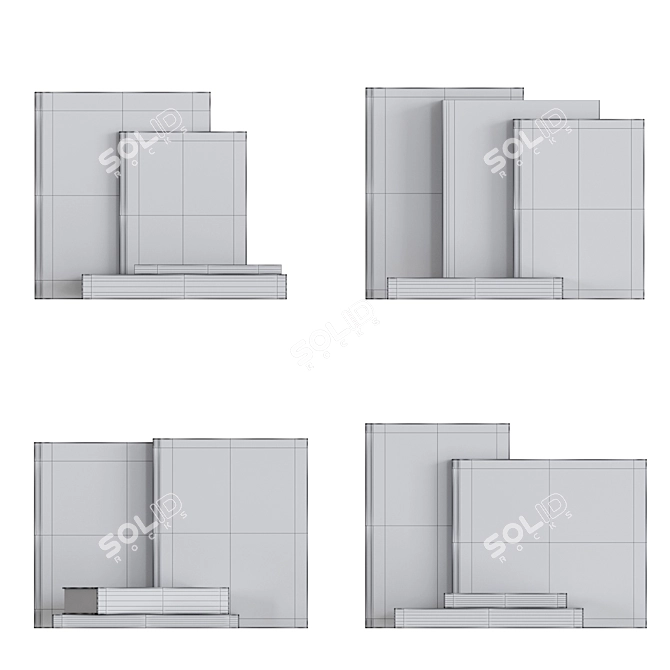 Architectural and Fashion Books Set 3D model image 7