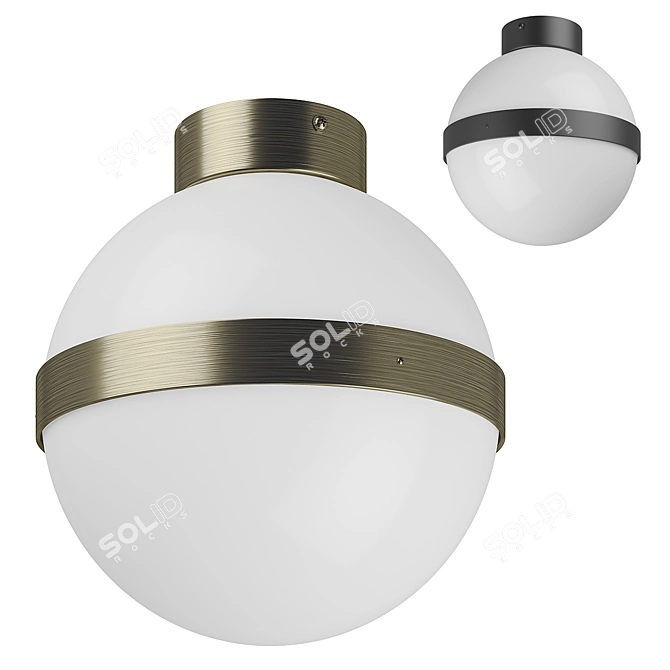 Modern Bronze Ceiling Pendant 3D model image 1