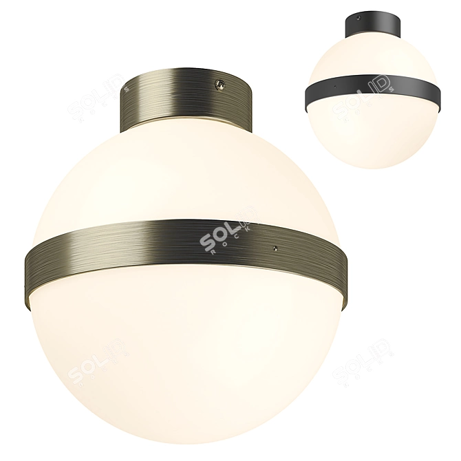 Modern Bronze Ceiling Pendant 3D model image 2