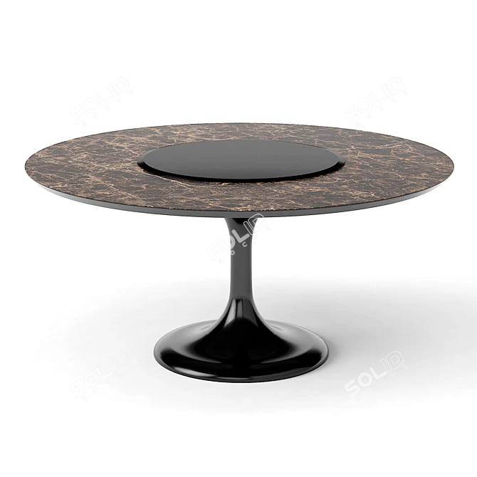 Apriori T 160 Marble Brown Dining Set 3D model image 3