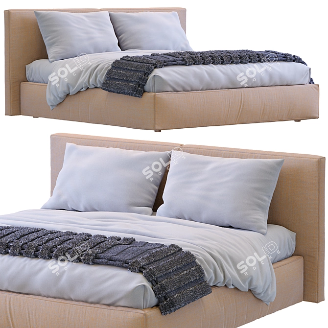 Sleek Flexteam Bed MILLER 2013 3D model image 1