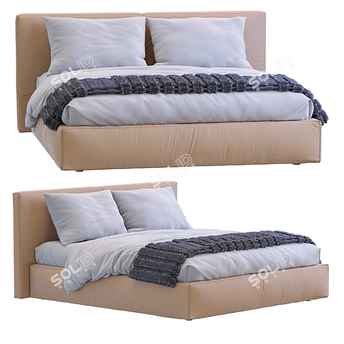 Sleek Flexteam Bed MILLER 2013 3D model image 3