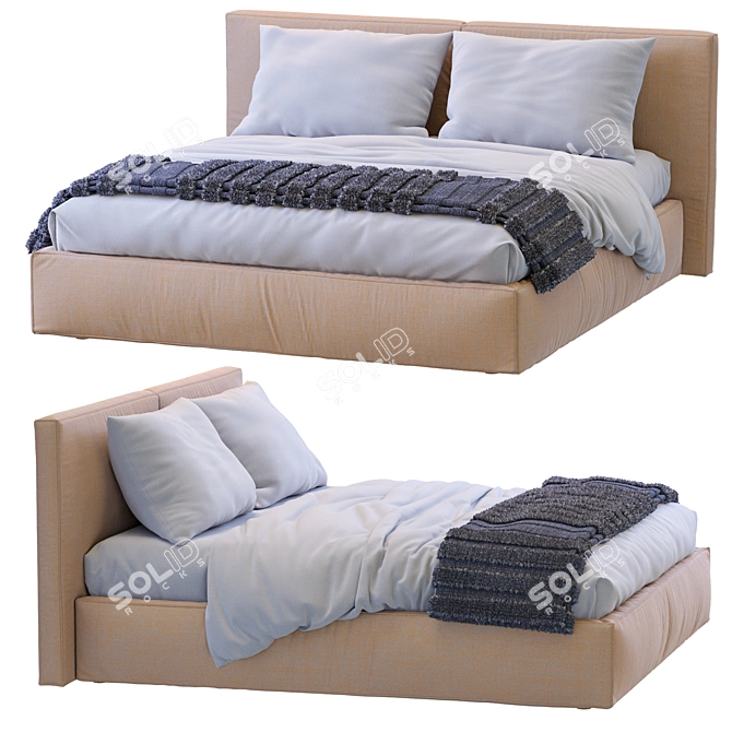 Sleek Flexteam Bed MILLER 2013 3D model image 5