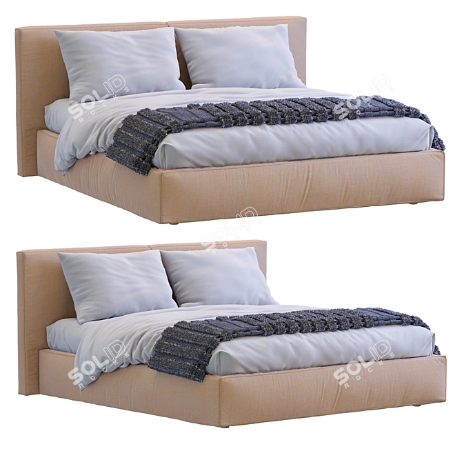 Sleek Flexteam Bed MILLER 2013 3D model image 7