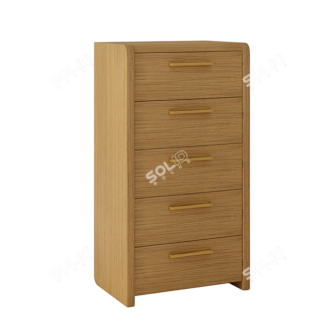 ADEL Gradation Chest of Drawers 3D model image 2