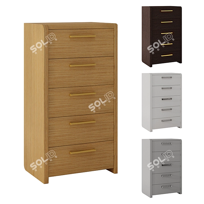 ADEL Gradation Chest of Drawers 3D model image 8