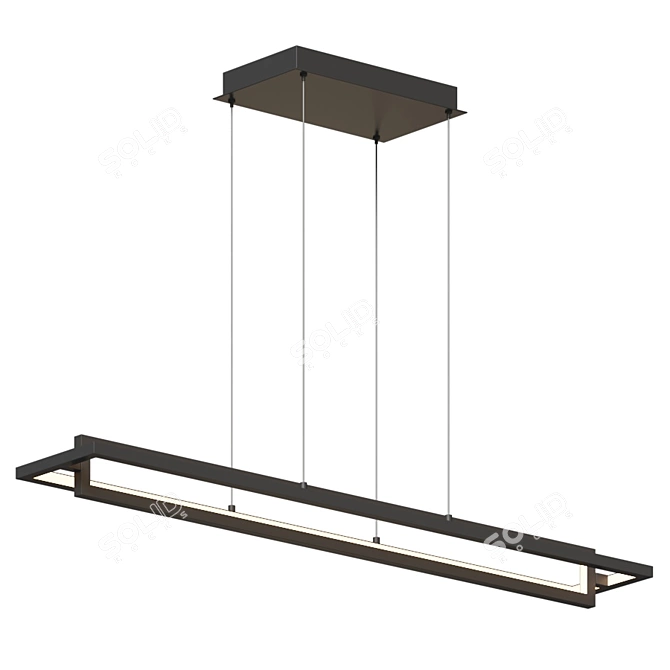 Mondrian LED Linear Suspension: Modern Illuminating Elegance 3D model image 2