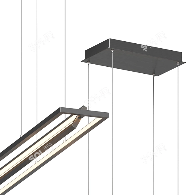 Mondrian LED Linear Suspension: Modern Illuminating Elegance 3D model image 3