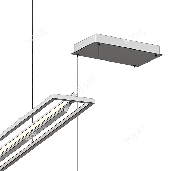 Mondrian LED Linear Suspension: Modern Illuminating Elegance 3D model image 4