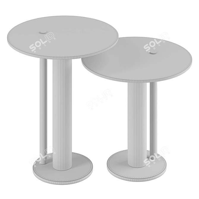 Carpanese Home ATHENA | Modern Bronze Side Tables 3D model image 2