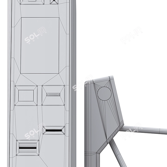 Sleek Turnstile: OBJ/FBX/3dmax/Corona 3D model image 5