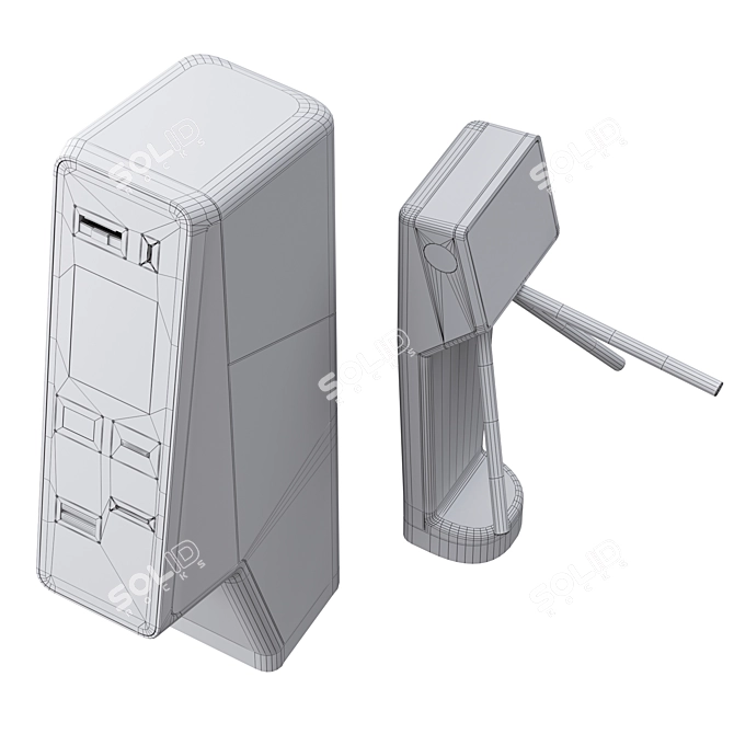 Sleek Turnstile: OBJ/FBX/3dmax/Corona 3D model image 6