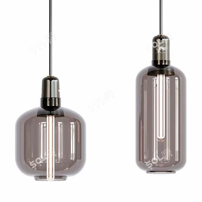 Elegant Scandinavian Pendant Lamp 3D model image 1