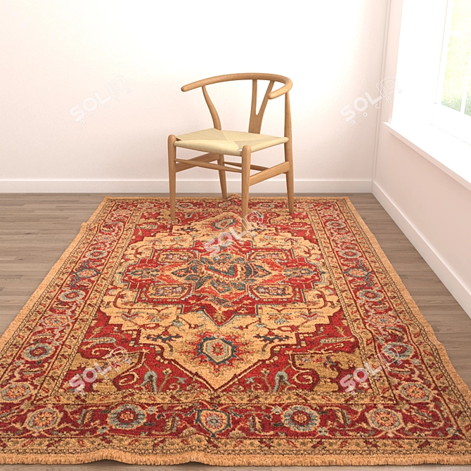 Versatile Set of 8 Rugs 3D model image 5