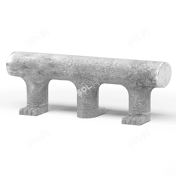Title: PAW Aluminum Bench 3D model image 1