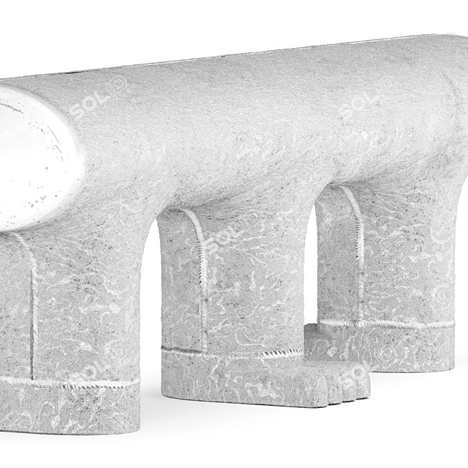 Title: PAW Aluminum Bench 3D model image 3