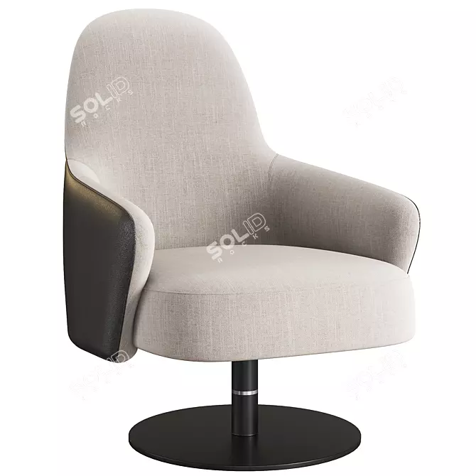 Ludwig Reflex Design Armchair 3D model image 1