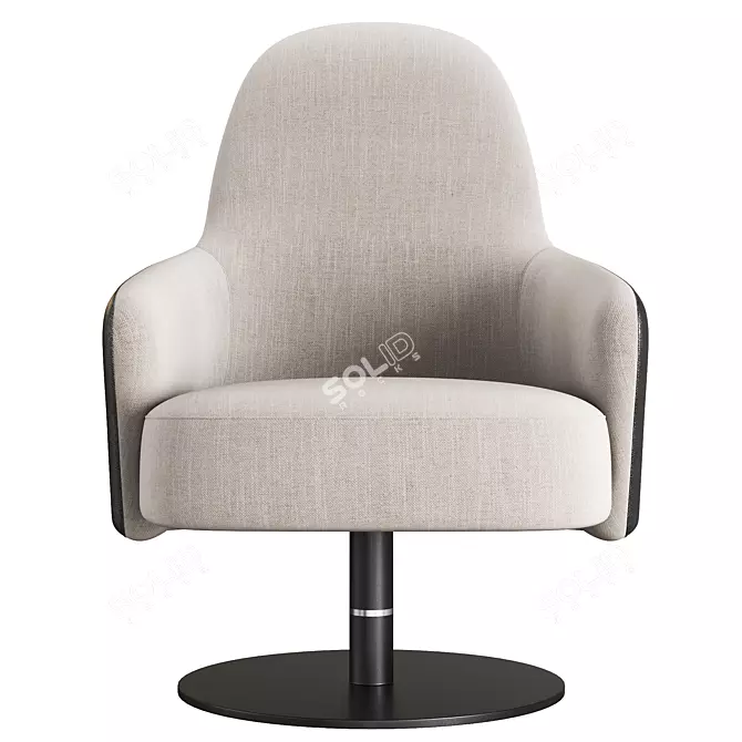 Ludwig Reflex Design Armchair 3D model image 2