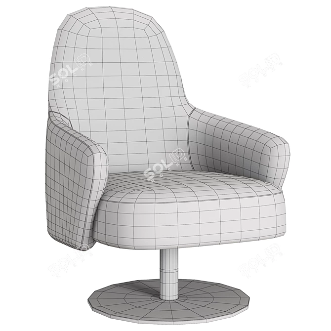 Ludwig Reflex Design Armchair 3D model image 5