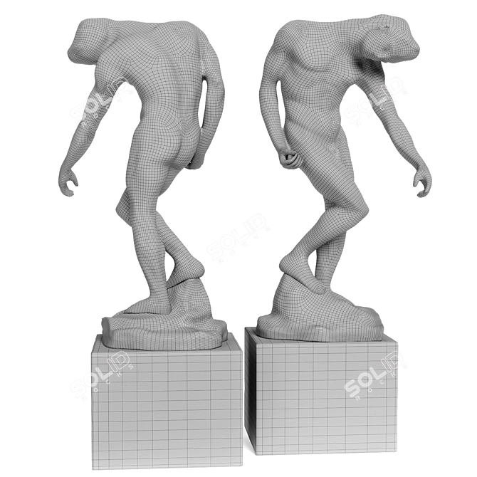 Eternal Embrace: Rodin's Grande Ombre 3D model image 5