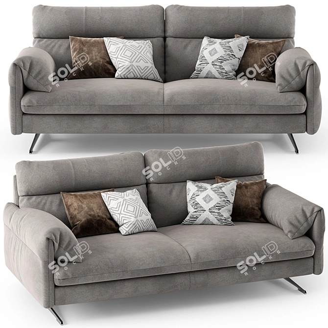 ALFRED Duvivier Canapes: Stylish Sofa for Modern Living 3D model image 1