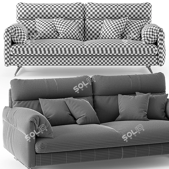 ALFRED Duvivier Canapes: Stylish Sofa for Modern Living 3D model image 5