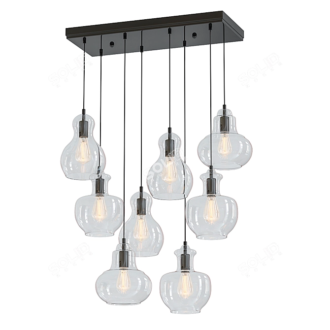 Beveen 18: Sleek Pendant Lamp 3D model image 1