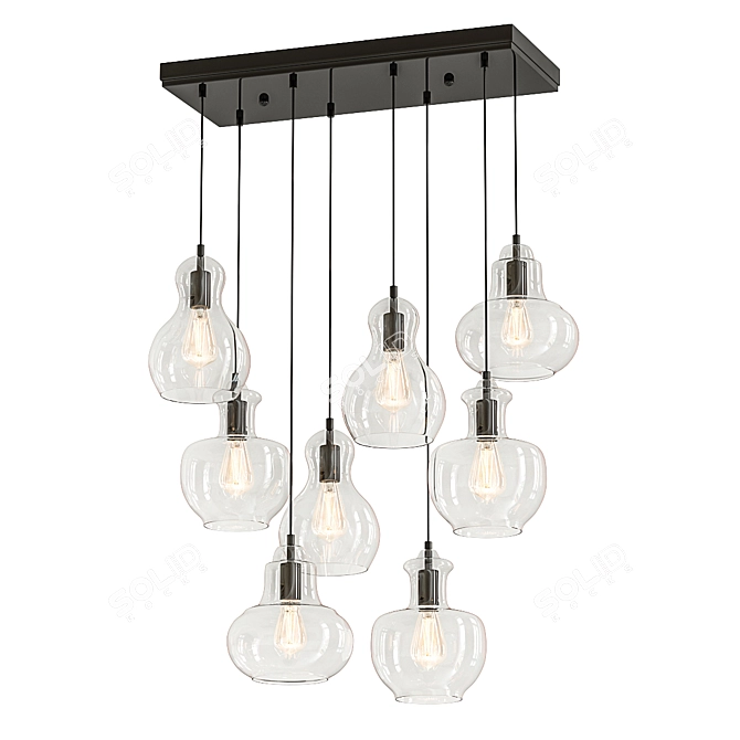 Beveen 18: Sleek Pendant Lamp 3D model image 3