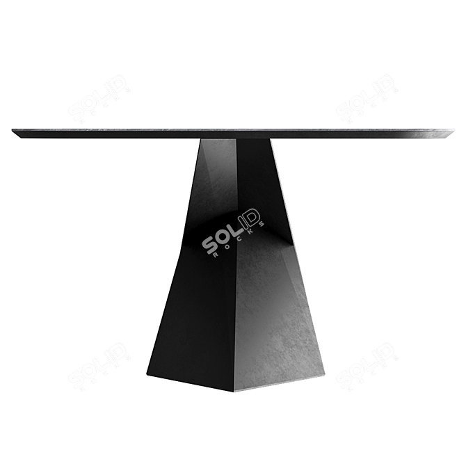 Sleek Ceramic Zed Dining Table 3D model image 2