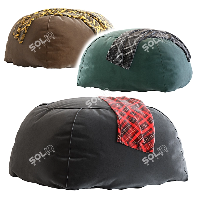 Urban Sack Pouf 3D model image 1