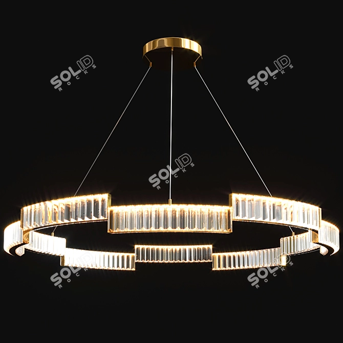 Elegant LED Crystal Chandelier 3D model image 3