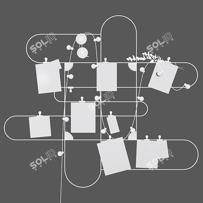 Korsmon Memo Board: Stylish and Functional 3D model image 4