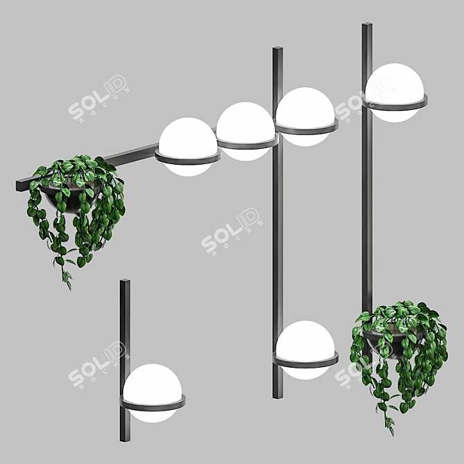 Palma Wall Lamp: Modern Industrial Style Lighting 3D model image 1