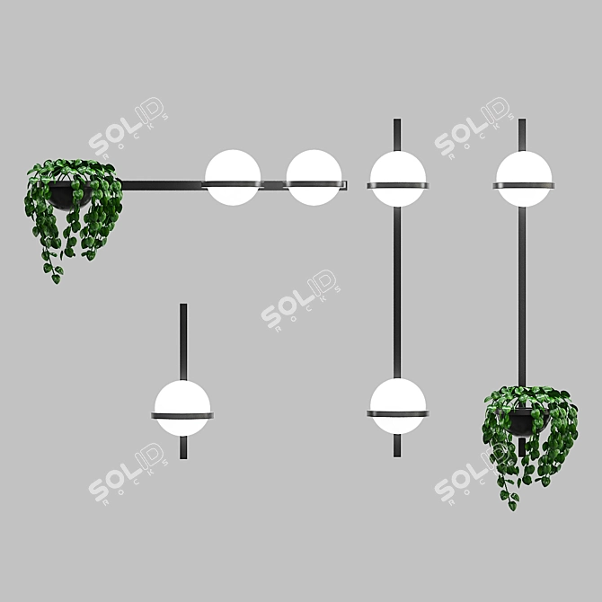 Palma Wall Lamp: Modern Industrial Style Lighting 3D model image 3