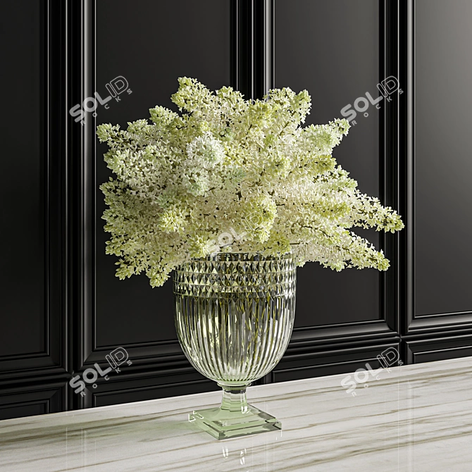 Elegant Lilac Flower Set 3D model image 4