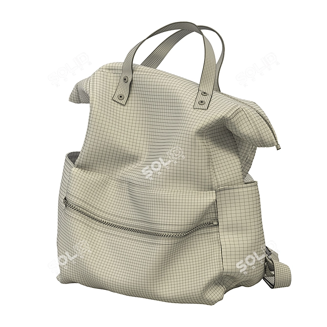 Camel Brown Bag - Stylish and Spacious Handbag 3D model image 7