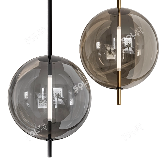 Vibrant Kandinsky Pendant Light 3D model image 2