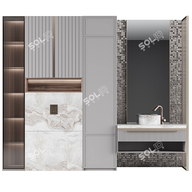 Modern Bathroom Console: №15 3D model image 1