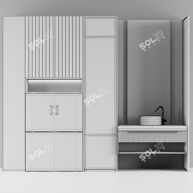 Modern Bathroom Console: №15 3D model image 3