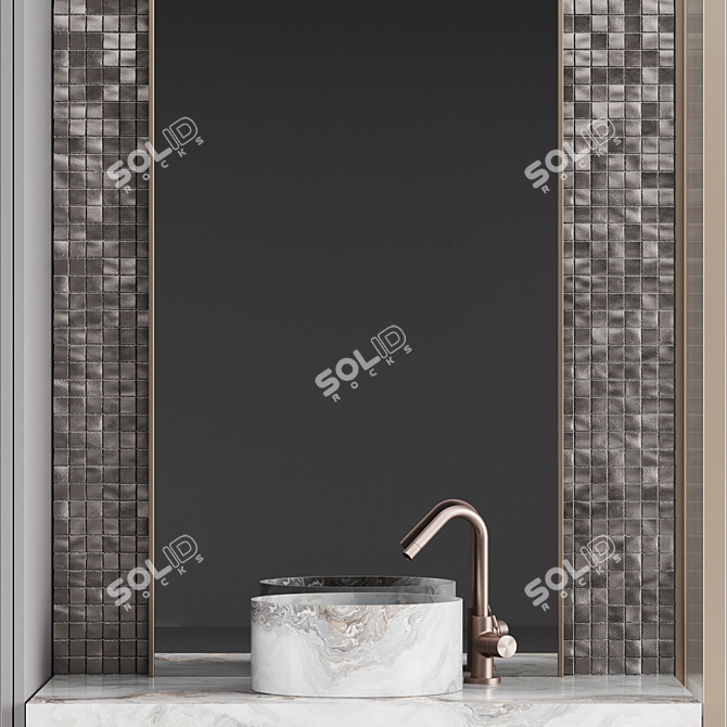 Modern Bathroom Console: №15 3D model image 5