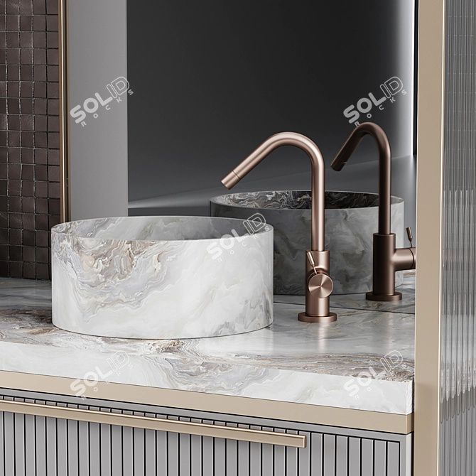 Modern Bathroom Console: №15 3D model image 6