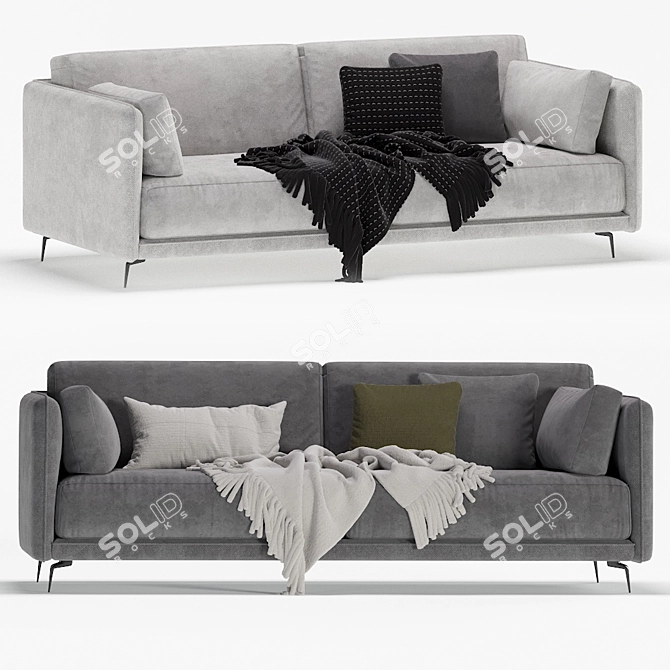 Elegant DItre Italia Krisby Sofa 3D model image 4