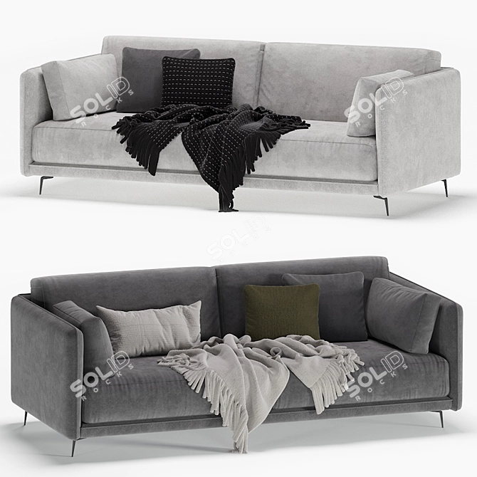 Elegant DItre Italia Krisby Sofa 3D model image 8