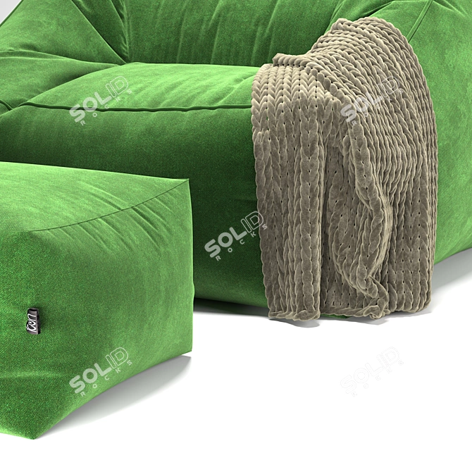 Cozy Comfort: Bean Bag Icon Milano 3D model image 6