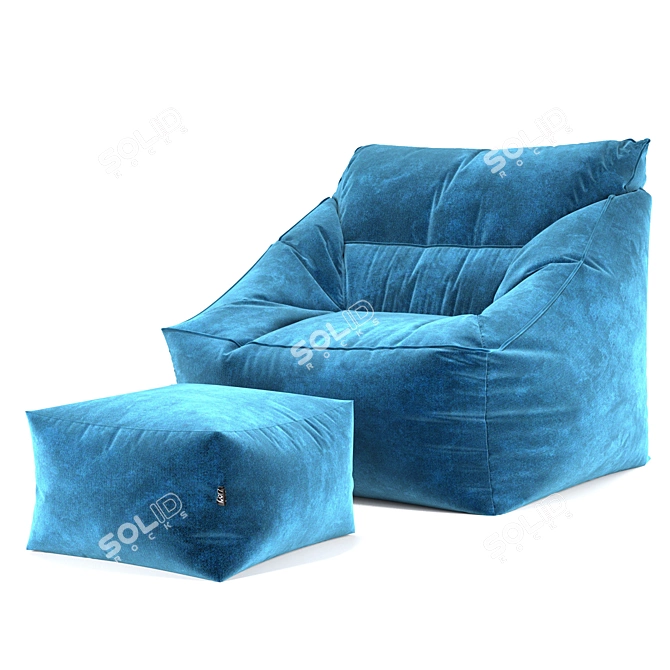 Cozy Comfort: Bean Bag Icon Milano 3D model image 17